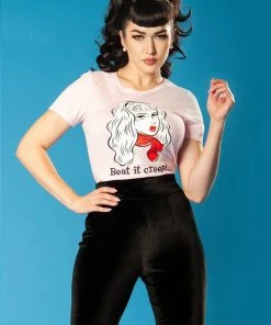 Traci Lords For Couture For Every Body Shop All In-Stock Items By Size Final Sale - Women's Beat It Creep T-shirt In Pink By Traci Lords