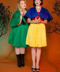 OYS Final Sale - Magically Made For Couture For Every Body Joanne Jumper Skirt With Removable Straps In Green Cotton Sateen Shop All In-Stock Items By Size