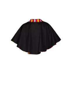 Shop All In-Stock Items By Size OYS Magically Made For Couture For Every Body Celestina Reversible Capelet In Black And Red House Harlequin