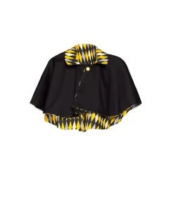 OYS Magically Made For Couture For Every Body Celestina Reversible Capelet In Black And Yellow House Harlequin Shop All In-Stock Items By Size
