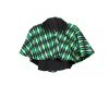 OYS - Magically Made For Couture For Every Body Celestina Reversible Capelet In Black And Green Harlequin