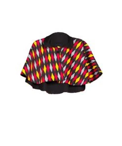 OYS Magically Made For Couture For Every Body Celestina Reversible Capelet In Black And Red House Harlequin Shop All In-Stock Items By Size