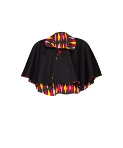 Shop All In-Stock Items By Size OYS Magically Made For Couture For Every Body Celestina Reversible Capelet In Black And Red House Harlequin