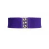 Malco Modes Lock It In Vintage Inspired Stretch Belt In Royal Purple