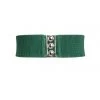 Malco Modes Lock It In Vintage Inspired Stretch Belt In Emerald Green