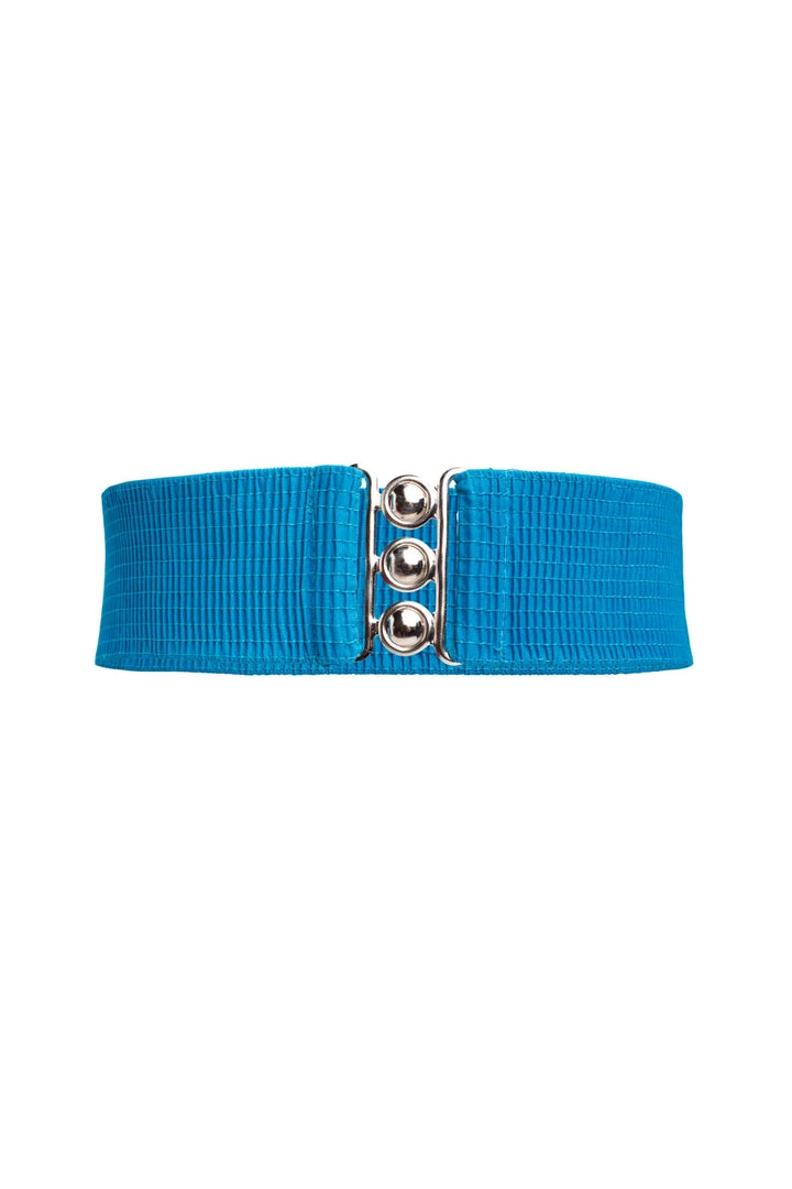 Malco Modes Lock It In Vintage Inspired Stretch Belt In Peacock Blue Shop All In-Stock Items By Size 3 Malco Modes Lock It In Vintage Inspired Stretch Belt In Peacock Blue Shop All In-Stock Items By Size